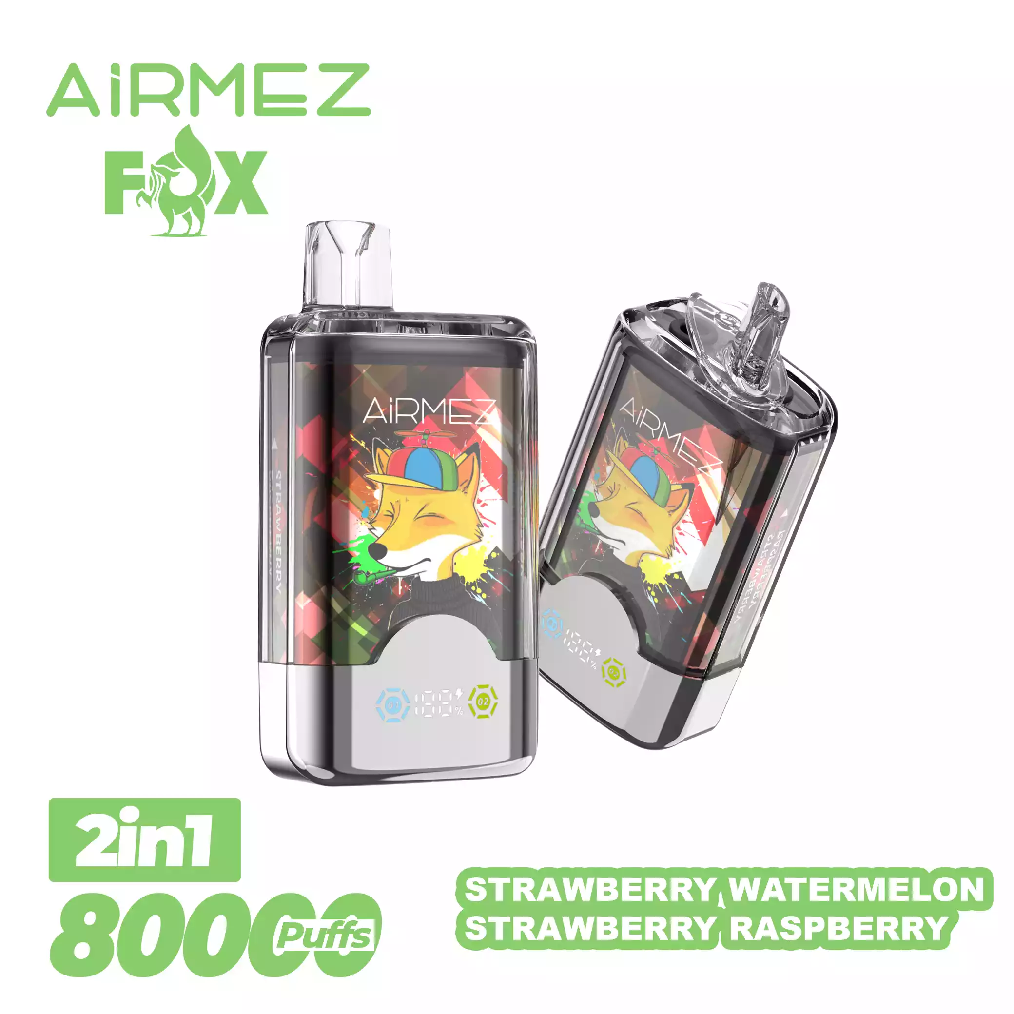 AIRMEZ FOX 80000 Puffs 2-IN-1 Taste Disposable Vapes Wholesale - Image 10