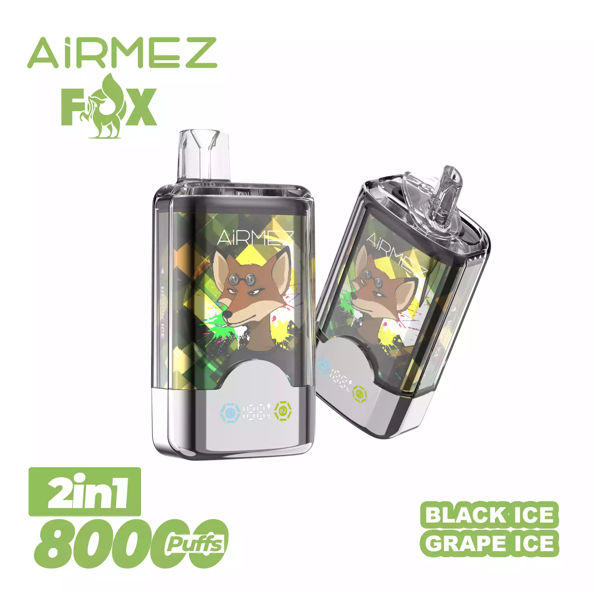 AIRMEZ FOX 80000 Puffs 2-IN-1 Taste Disposable Vapes Wholesale - Image 9