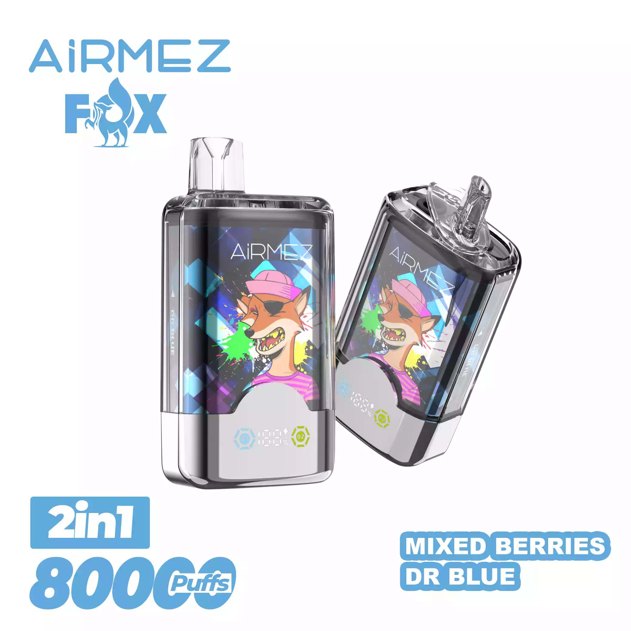 AIRMEZ FOX 80000 Puffs 2-IN-1 Taste Disposable Vapes Wholesale - Image 8