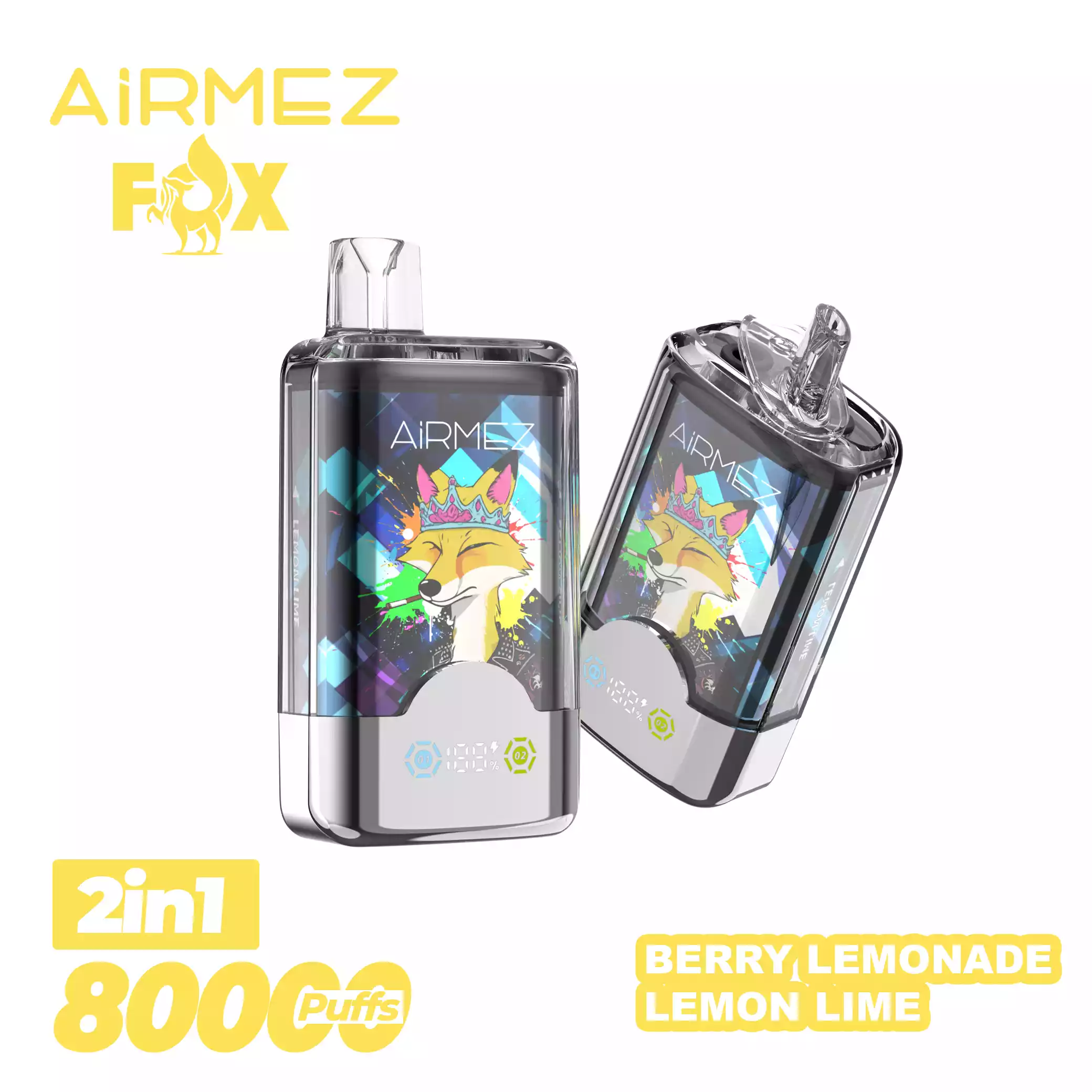 AIRMEZ FOX 80000 Puffs 2-IN-1 Taste Disposable Vapes Wholesale - Image 6