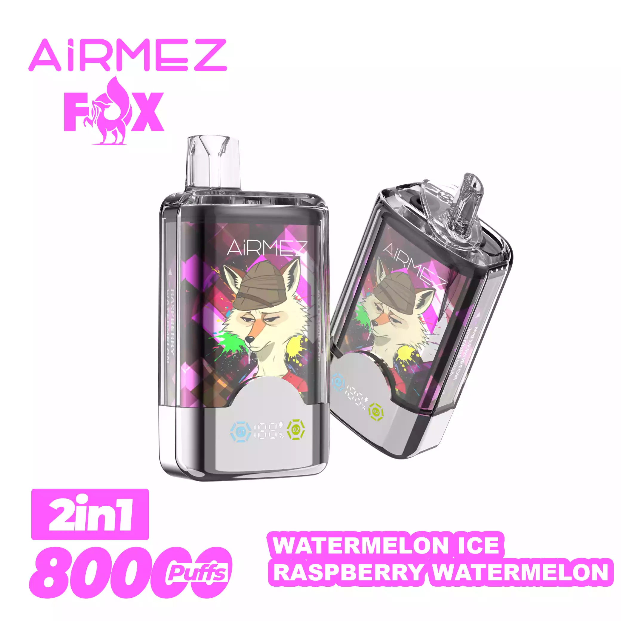 AIRMEZ FOX 80000 Puffs 2-IN-1 Taste Disposable Vapes Wholesale - Image 5