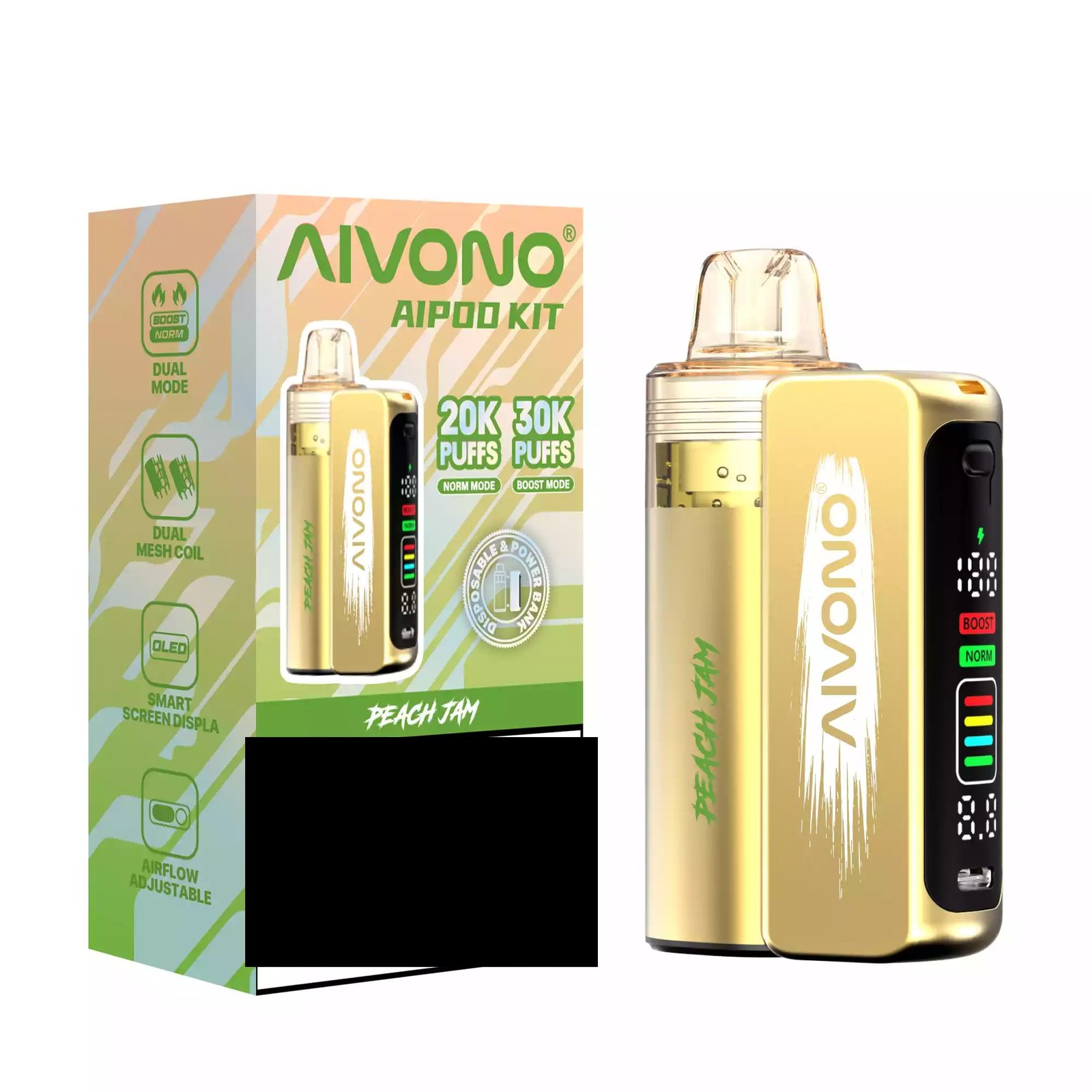 AIVONO AIM AIPOD KIT 30K Disposable Vape 30000 Puffs Wholesale Smart Screen Display - Image 3