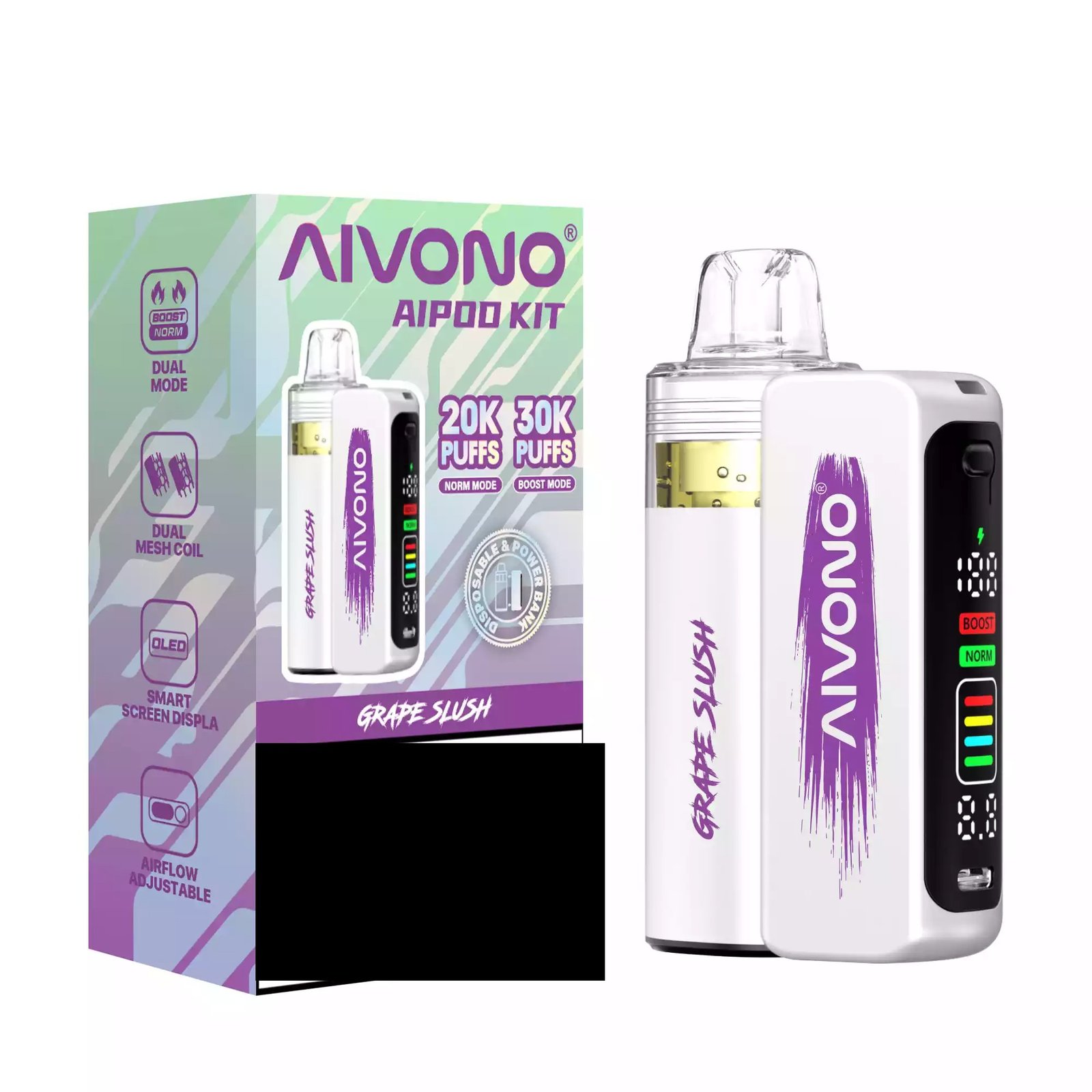 AIVONO AIM AIPOD KIT 30K Disposable Vape 30000 Puffs Wholesale Smart Screen Display - Image 7