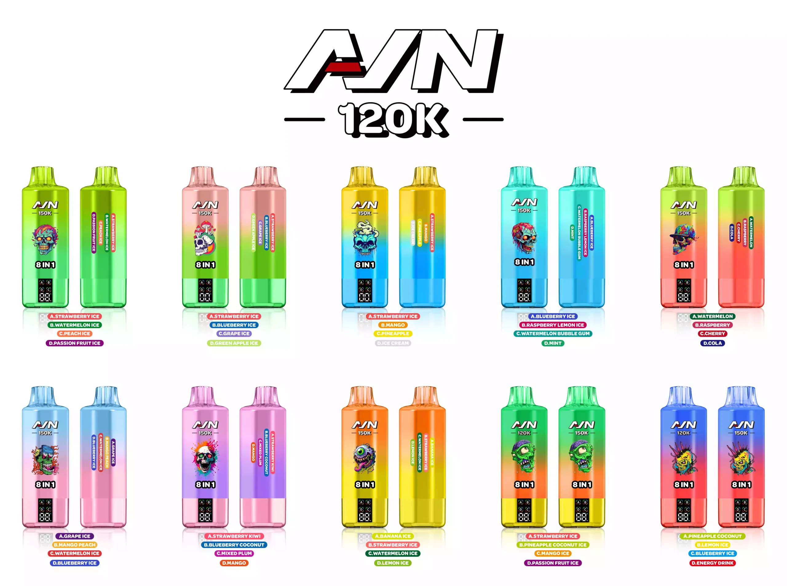Bulk Buy AIVONO AIM AVN 150K Disposable Vapes 8-IN-1 Tastes 150000 Puffs Wholesale 18 Bulk Buy AIVONO AIM AVN 150K Disposable Vapes 8 IN1 150000 Puffs Low Strength