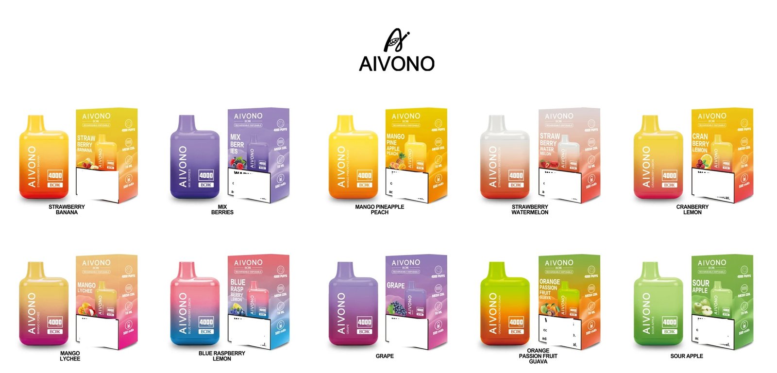 AIVONO AIM BOXX 4000 Puffs Bulk Buy Rechargeable Disposable Vapes Wholesale 30 AIVONO AIM BOXX 4000 Puffs 0% 2% 5% Low Nicotine Original Factory Bulk Buy Rechargeable Disposable Vapes Pen Wholesale
