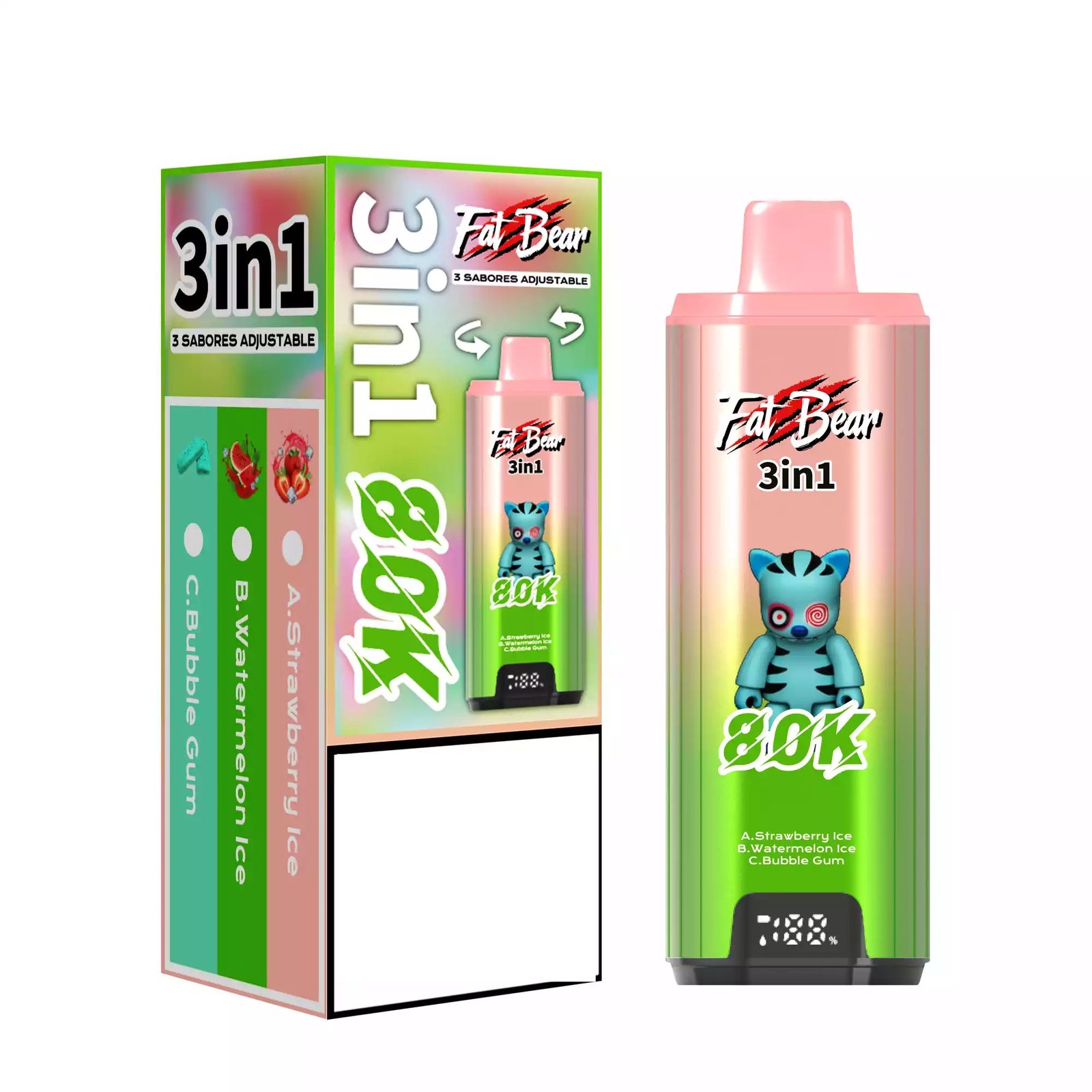 AIVONO AIM FAT BEAR 80000 PUFFS Triple Tastes Bulk Buy Rechargeable 80K Disposable Vapes Wholesale - Image 10