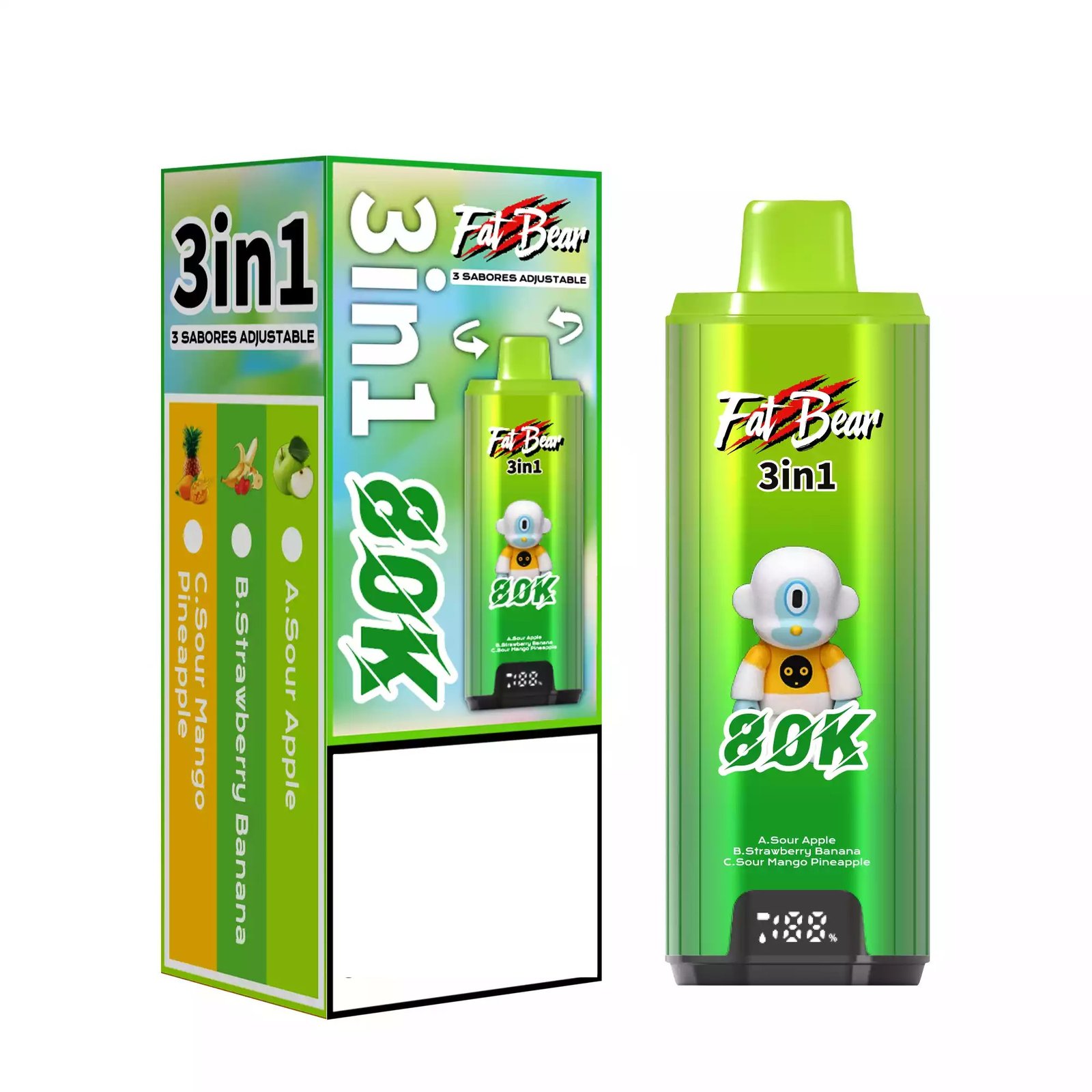 AIVONO AIM FAT BEAR 80000 PUFFS Triple Tastes Bulk Buy Rechargeable 80K Disposable Vapes Wholesale - Image 6