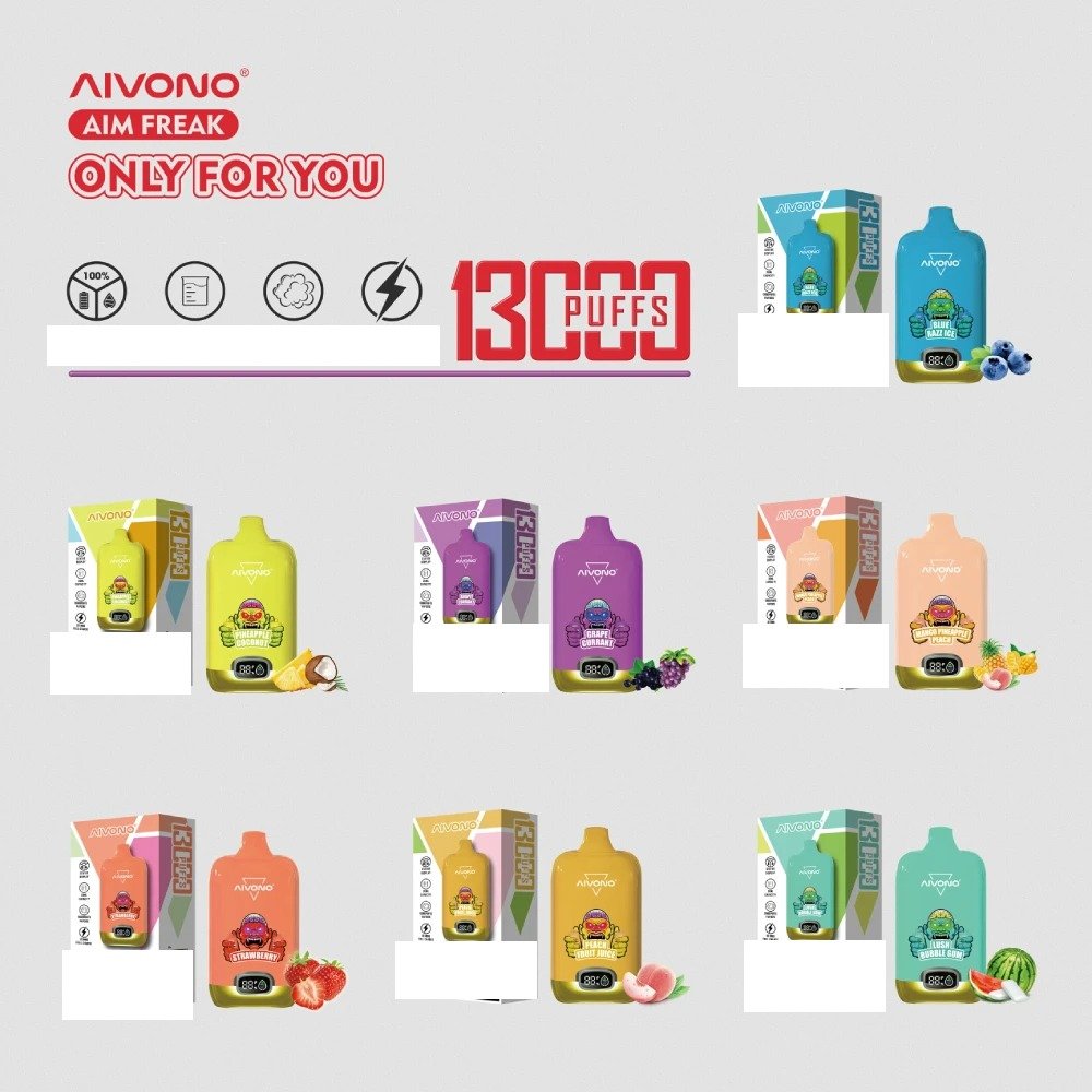 AIVONO AIM FREAK 13000 Puffs Digital Screen Bulk Buy Rechargeable Disposable Vapes Wholesale