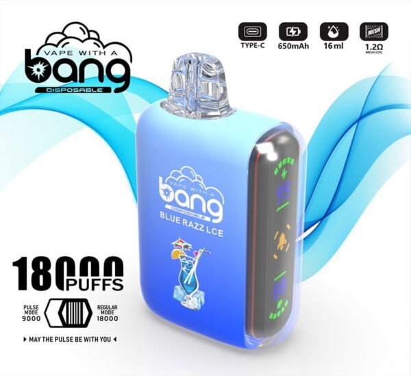 Bang King 18000 Puffs LED display Disposable Vape E-cigarettes Bulk Buy