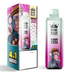BANG BLAZE 60000 Puffs 4-i-1 Smart Screen 60K uppladdningsbara engångsvapor