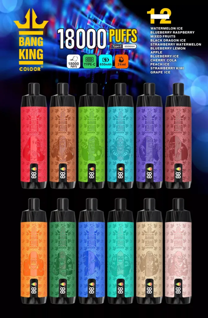 BANG KING Crown Bar 18000 Puffs Bulk Buy Rechargeable Disposable Vapes Wholesale 7 Bang King Crown Bar 18000 Puffs 0% 2% 3% 5% Low Strength Bulk Buy Rechargeable Disposable Vapes Pen Wholesale