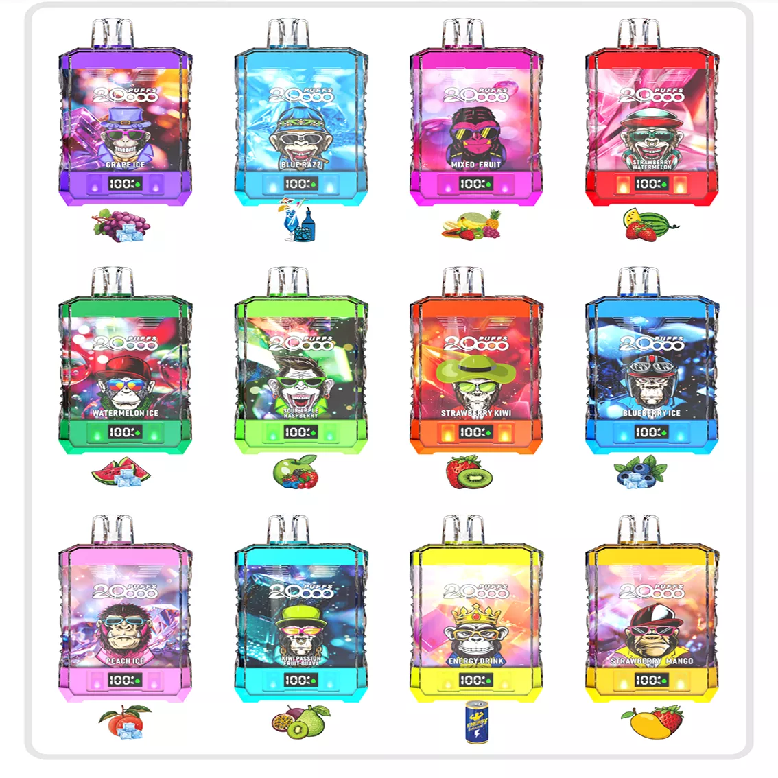 Bang King 20000 Puffs Double Crystal  Rechargeable Disposable Vapes