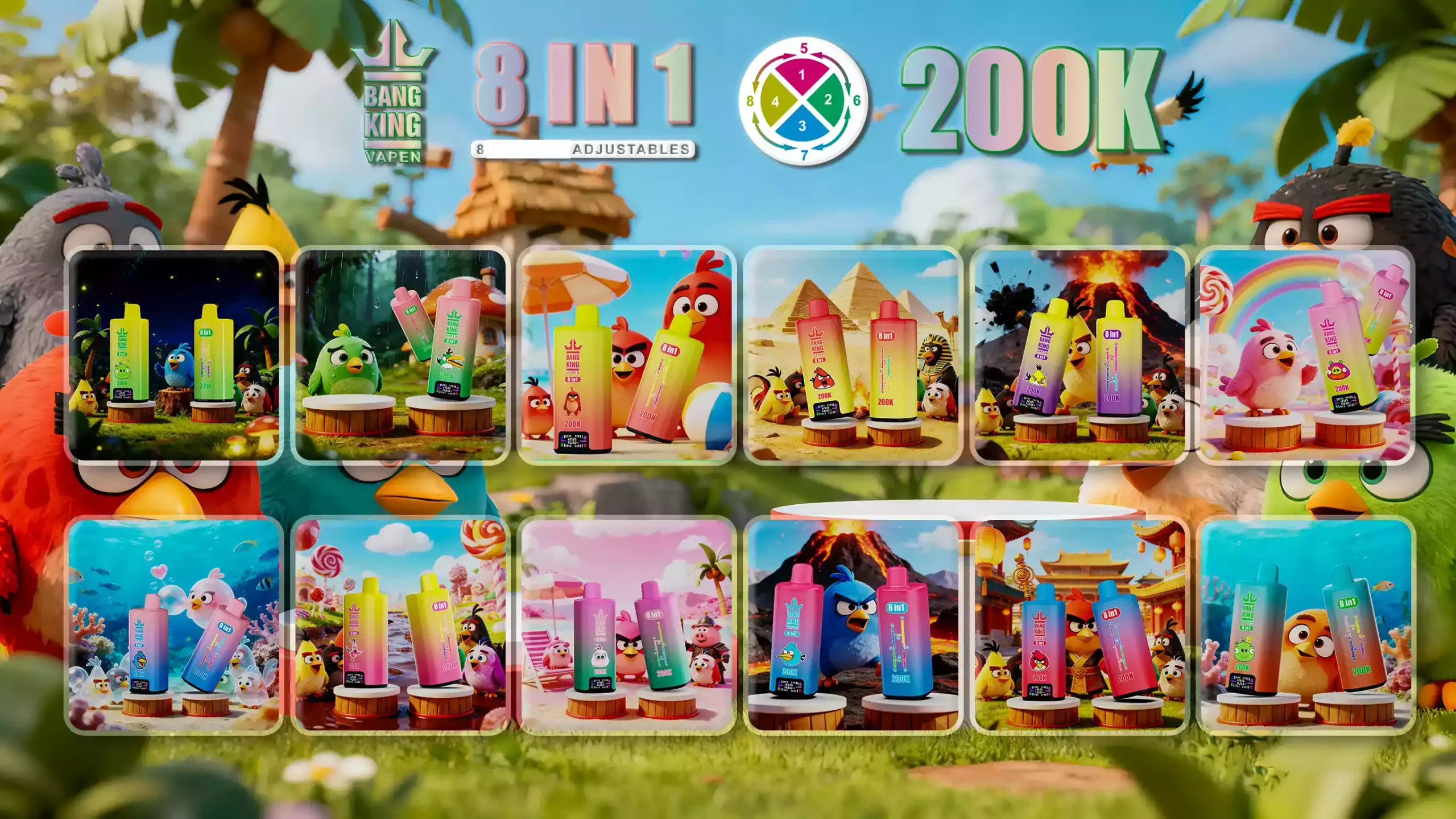 BANG KING DSK073 200K 8 IN 1 Tastes Disposable Vapes Wholesale Bulk Buy High Capacity 200000 Puffs Rechargeable 24 BANG KING 200000 DSK073 200K 8 IN 1 Disposable Vapes Wholesale Bulk Buy High Capacity 200000 Puffs 650mAh Battery Rechargeable