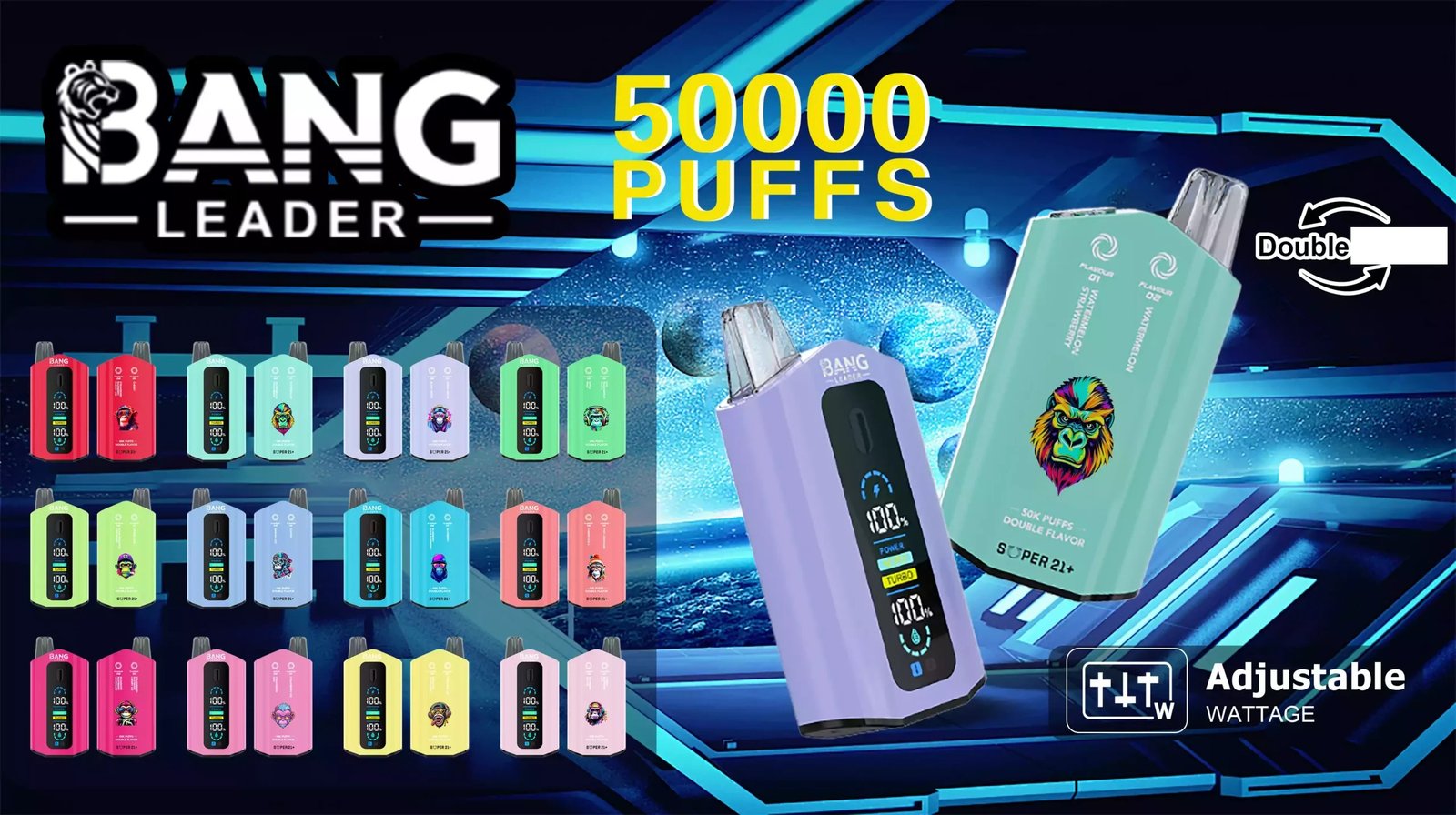 BANG LEADER 50000 Puffs Dual Tastes LCD Screen Bulk Buy Rechargeable Disposable Vapes Wholesale 24 BANG LEADER 50000 Puffs Dual Profiles Bulk Buy Original Rechargeable Disposable Vapes Wholesale