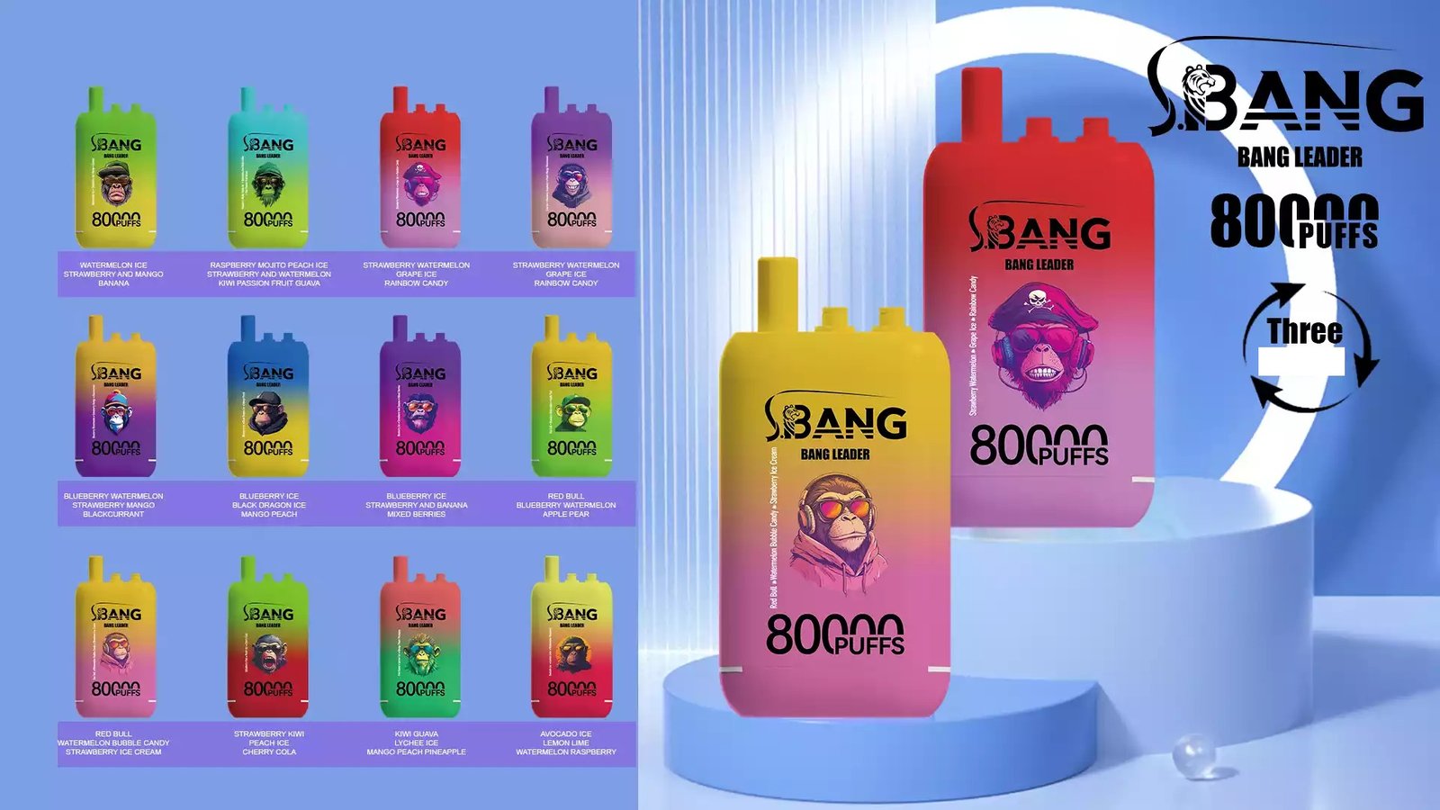 BANG LEADER 80000 Puffs 3 Tastes Rechargeable Disposable Vape BulK Buy Wholesale 26 BANG LEADER 80000 Puffs 3 Selections Rechargeable Disposable Vape Bull Buy Wholesale