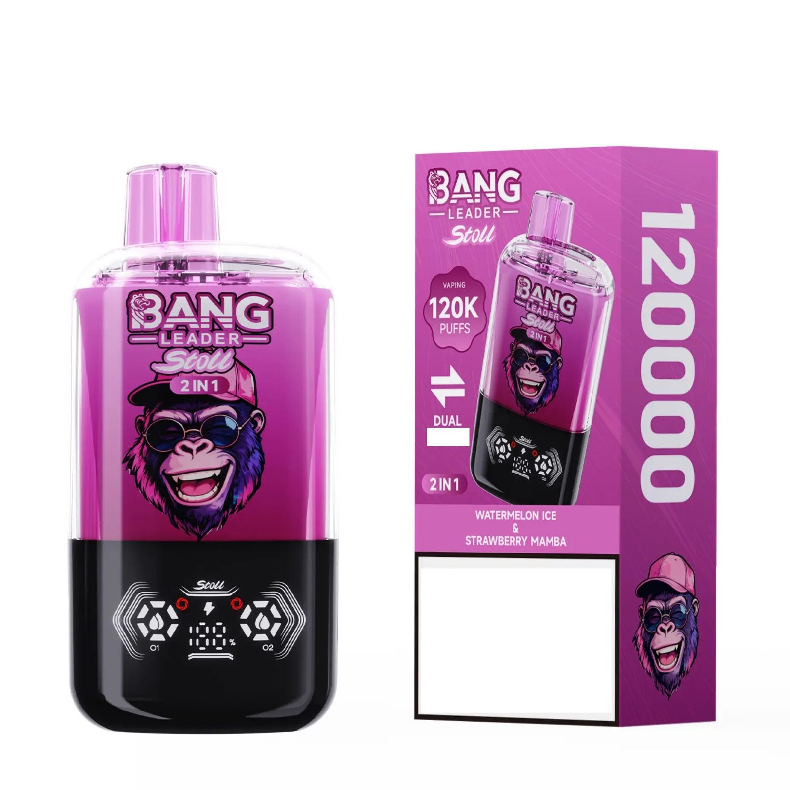 BANG LEADER STOLL 120000 Puffs Rechargeable Disposable Vape 120K Dual Taste Bulk Buy Wholesale - Image 12