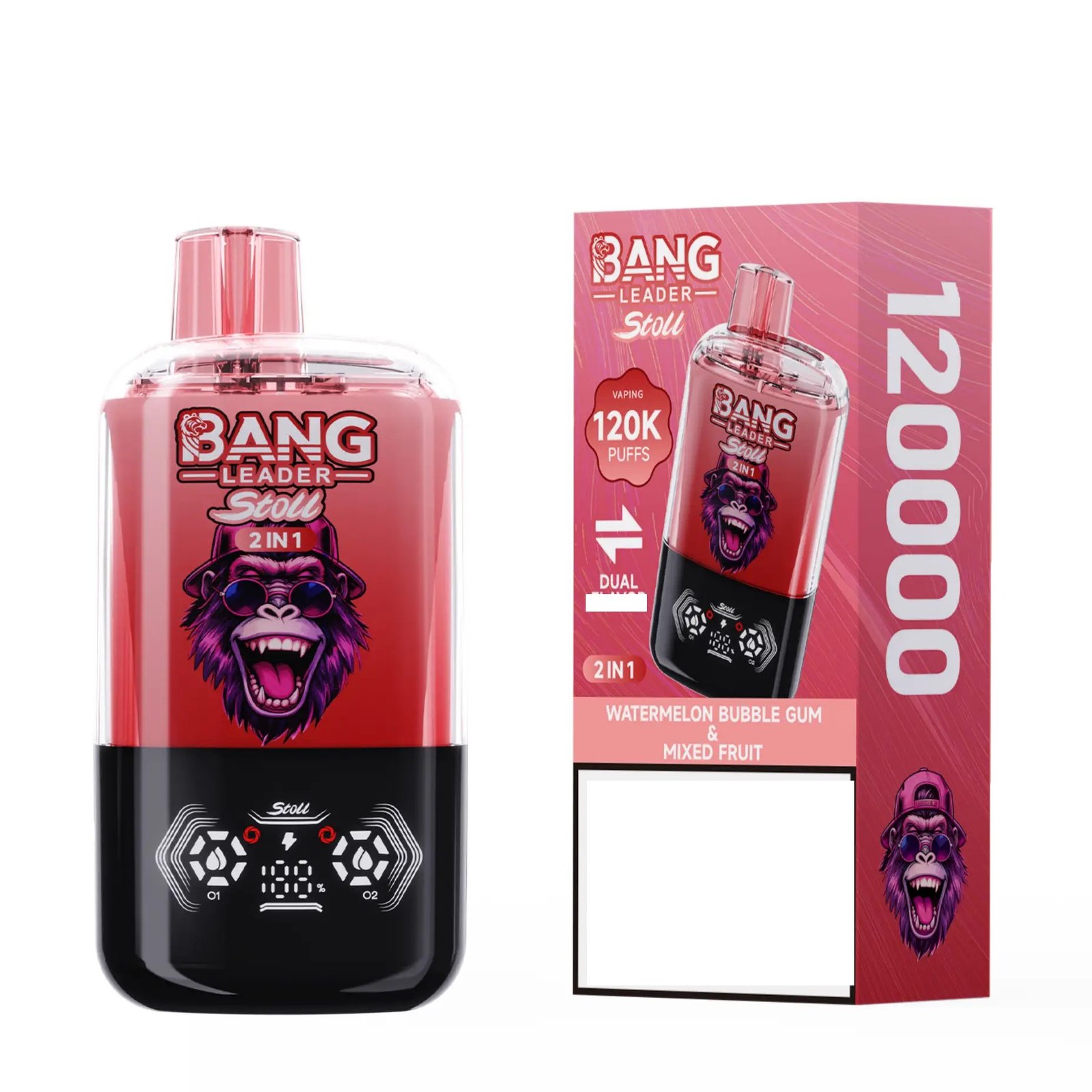 BANG LEADER STOLL 120000 Puffs Rechargeable Disposable Vape 120K Dual Taste Bulk Buy Wholesale - Image 3
