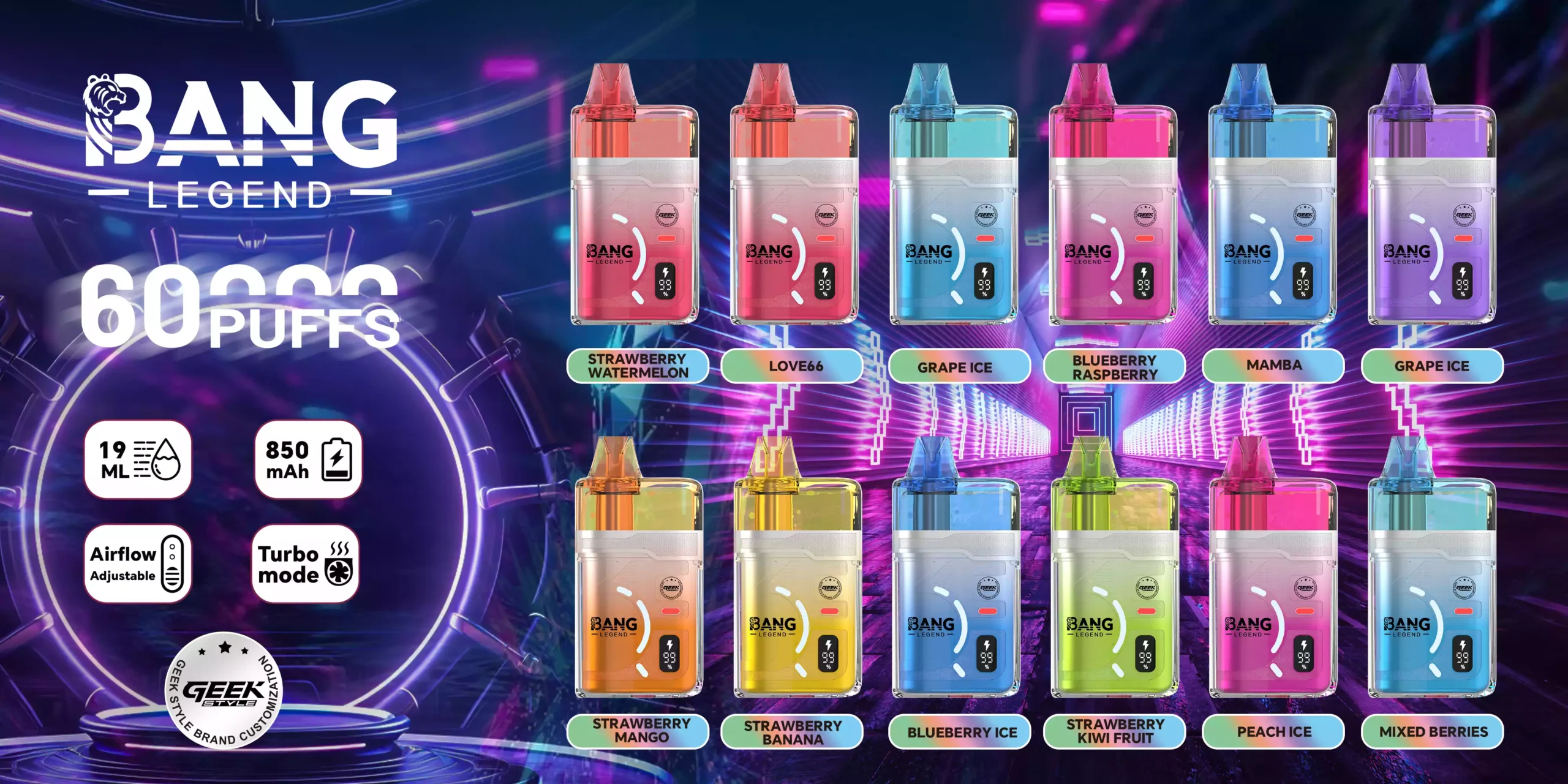 BANG LEGEND 60K 60000 Puffs DSK071 Disposable Vapes Wholesale Dual Mesh Coil Bulk Buy Rechargeable 24 BANG LEGEND 60K 60000 Puffs DSK071 Disposable Vapes Wholesale Dual Mesh Coil Bulk Buy Rechargeable