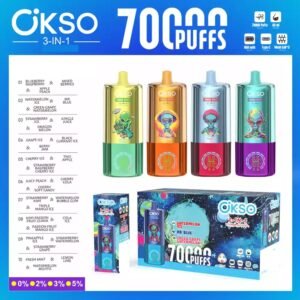 OKSO 3-IN-1 Taste 70K 70000 Puffs Rechargeable Disposable Vapes