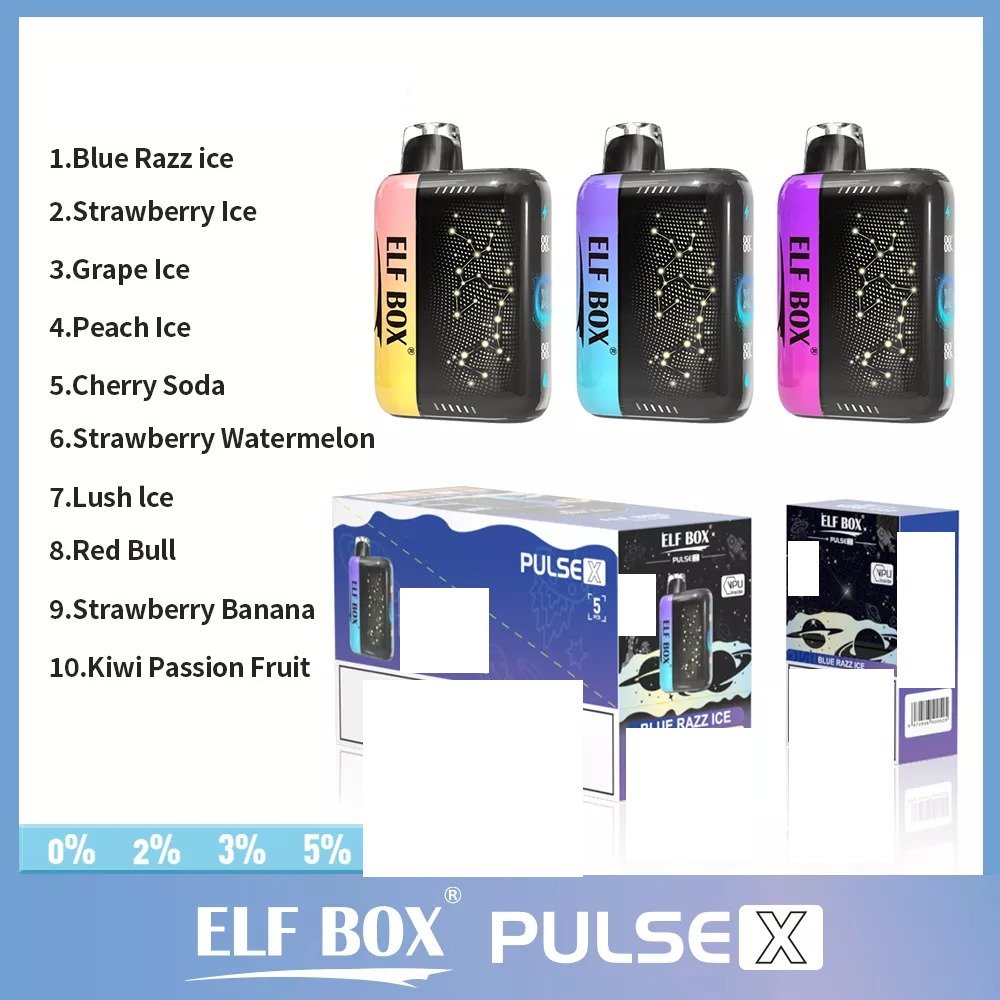 ELF BOX PULSE X 25000 Puffs Bulk Buy D Curved LED Screen Rechargeable Disposable Vapes Wholesale - Image 3