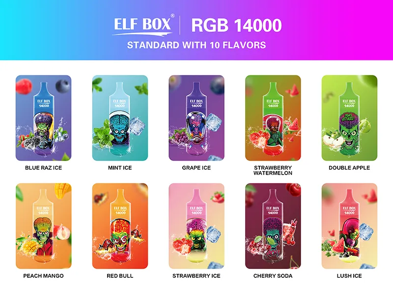ELF BOX RGB14000 Puff Rechargeable Disposable Vape Wholesale 26 ELF BOX RGB14000 Puff Disposable Vape