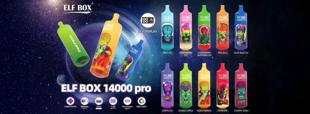 ELF BOX RGB14000 PRO Rechargeable Disposable Vape Wholesale 20 ELF BOX RGB14000 pro 0%/2%/3%/5% Rechargeable Disposable Vape Wholesale