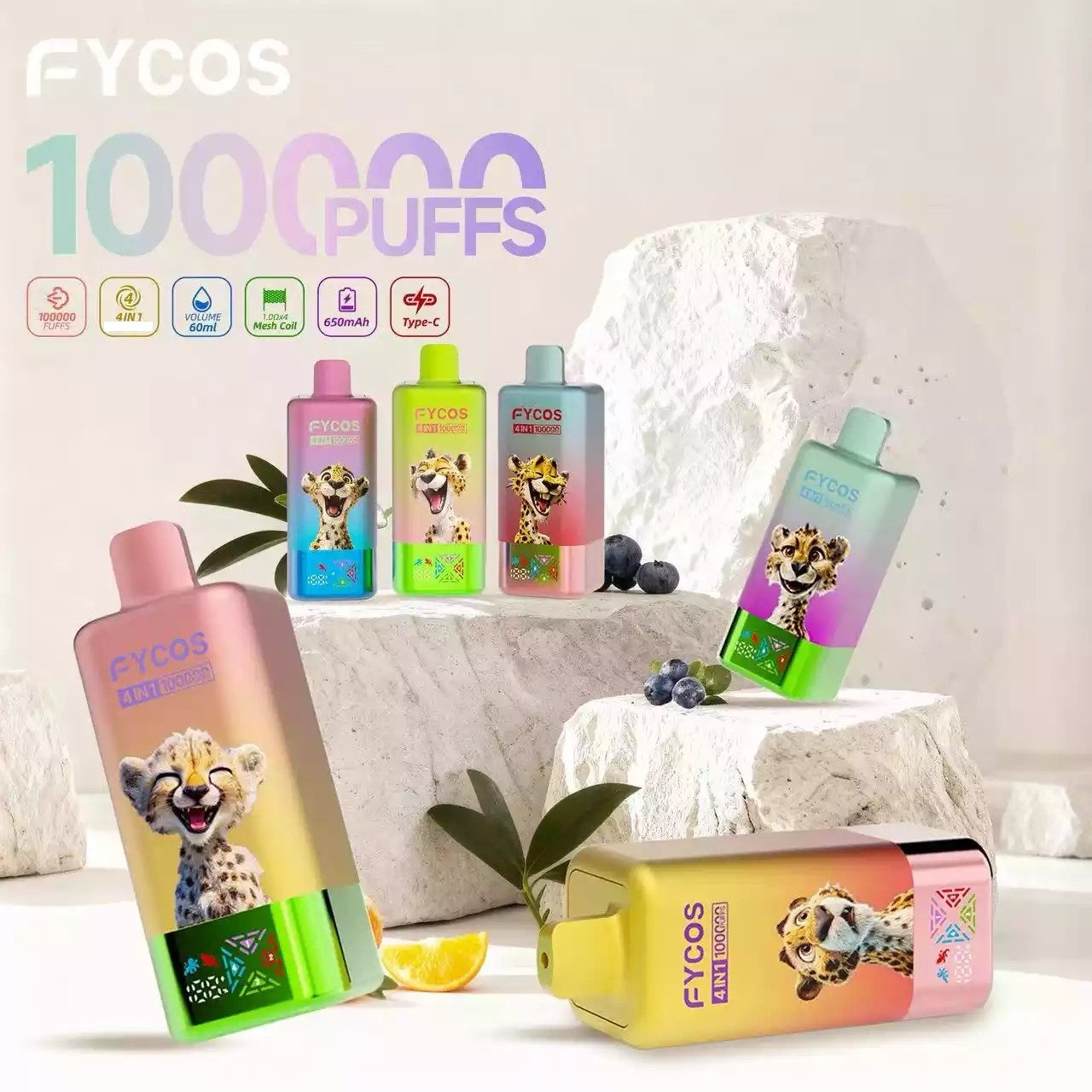 FYCOS 4-IN-1 100K Disposable Vape Wholesale 100000 Puffs Bulk Buy 7 FYCOS 4 IN 1 100K Disposable Vape Best Wholesale 100000 Puffs Bulk Buy