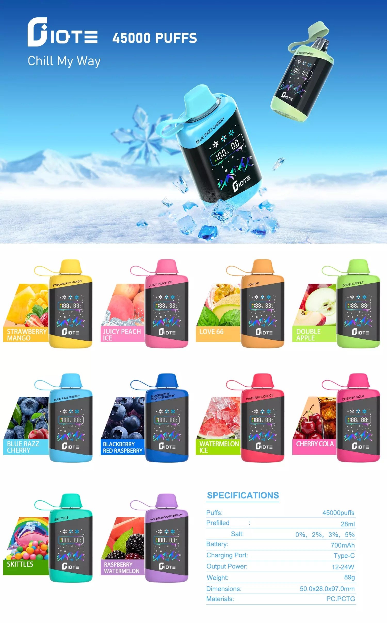 IQTE 45000 Puffs Touch Control Full Screen Bulk Buy Rechargeable Disposable Vapes Wholesale 22 IQTE 45000 Puffs Touch Control Full Screen Original Factory Bulk Buy Rechargeable Disposable Vapes Pen Wholesale