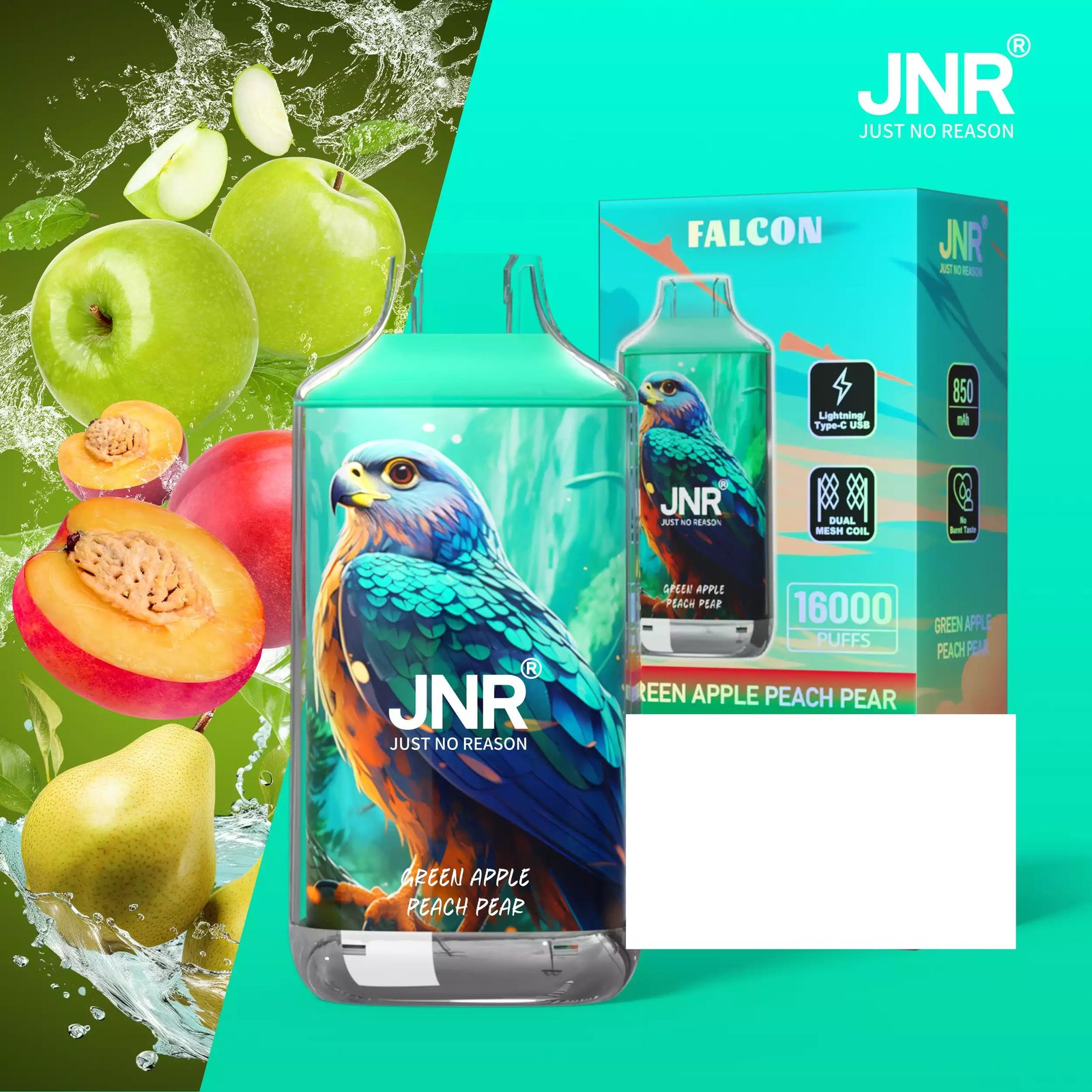 JNR FALCON 16000 Puffs Crystal Craft Dual Mesh Bulk Buy Rechargeable Disposable Vapes Wholesale - Image 22