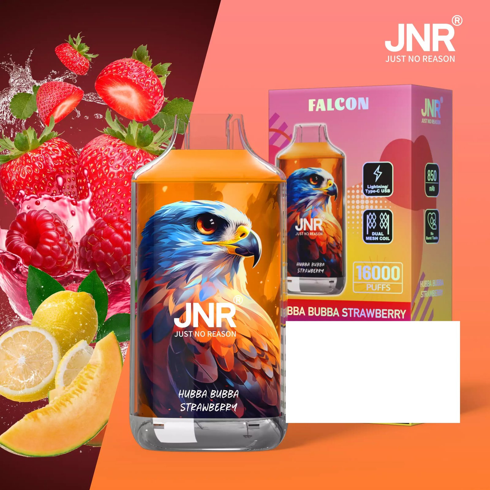 JNR FALCON 16000 Puffs Crystal Craft Dual Mesh Bulk Buy Rechargeable Disposable Vapes Wholesale - Image 21