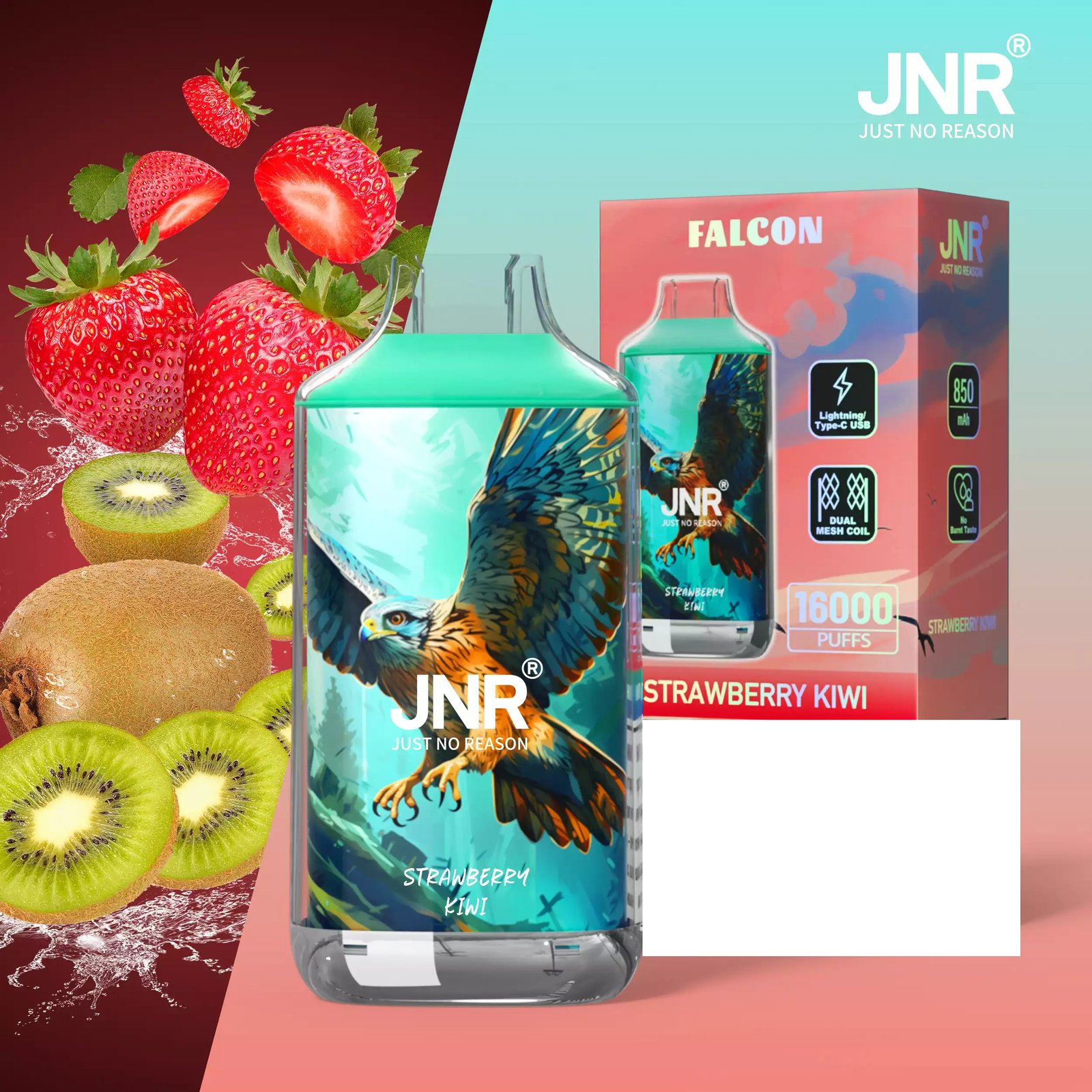 JNR FALCON 16000 Puffs Crystal Craft Dual Mesh Bulk Buy Rechargeable Disposable Vapes Wholesale - Image 9