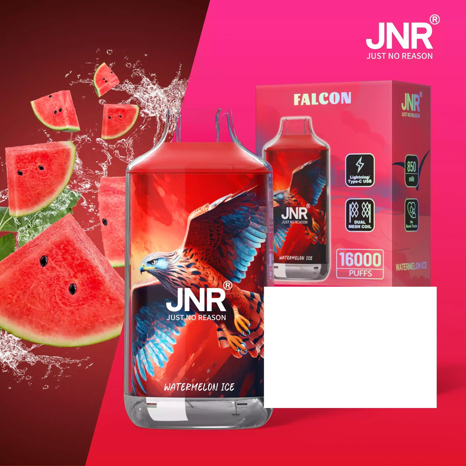 JNR FALCON 16000 Puffs Crystal Craft Dual Mesh Bulk Buy Rechargeable Disposable Vapes Wholesale - Image 4