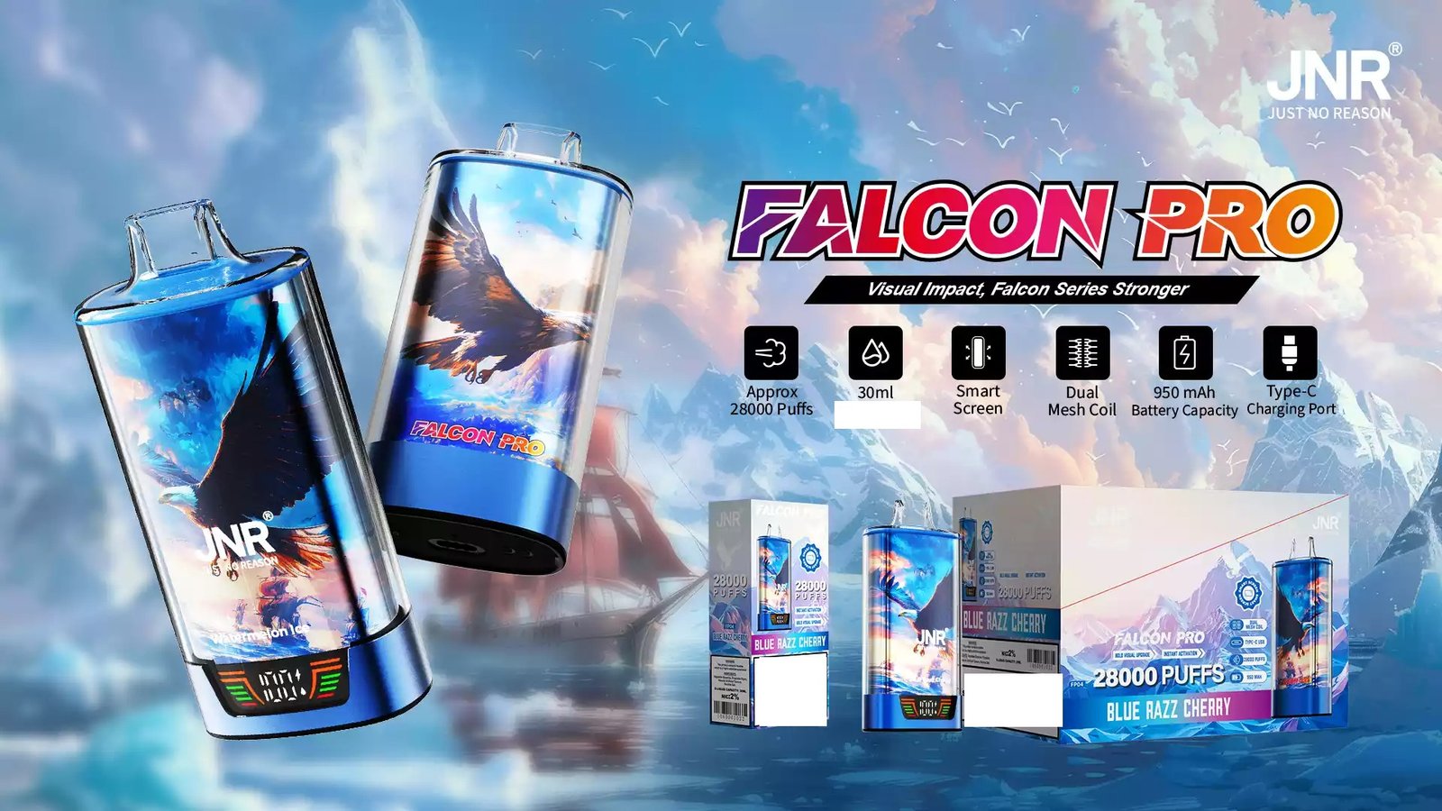 JNR FALCON PRO 28000 Puffs Bulk Buy Rechargeable Disposable Vapes Wholesale 42 JNR Falcon Pro 28000 Puffs Low Nicotine Bulk Buy Original Rechargeable Disposable Vapes Wholesale