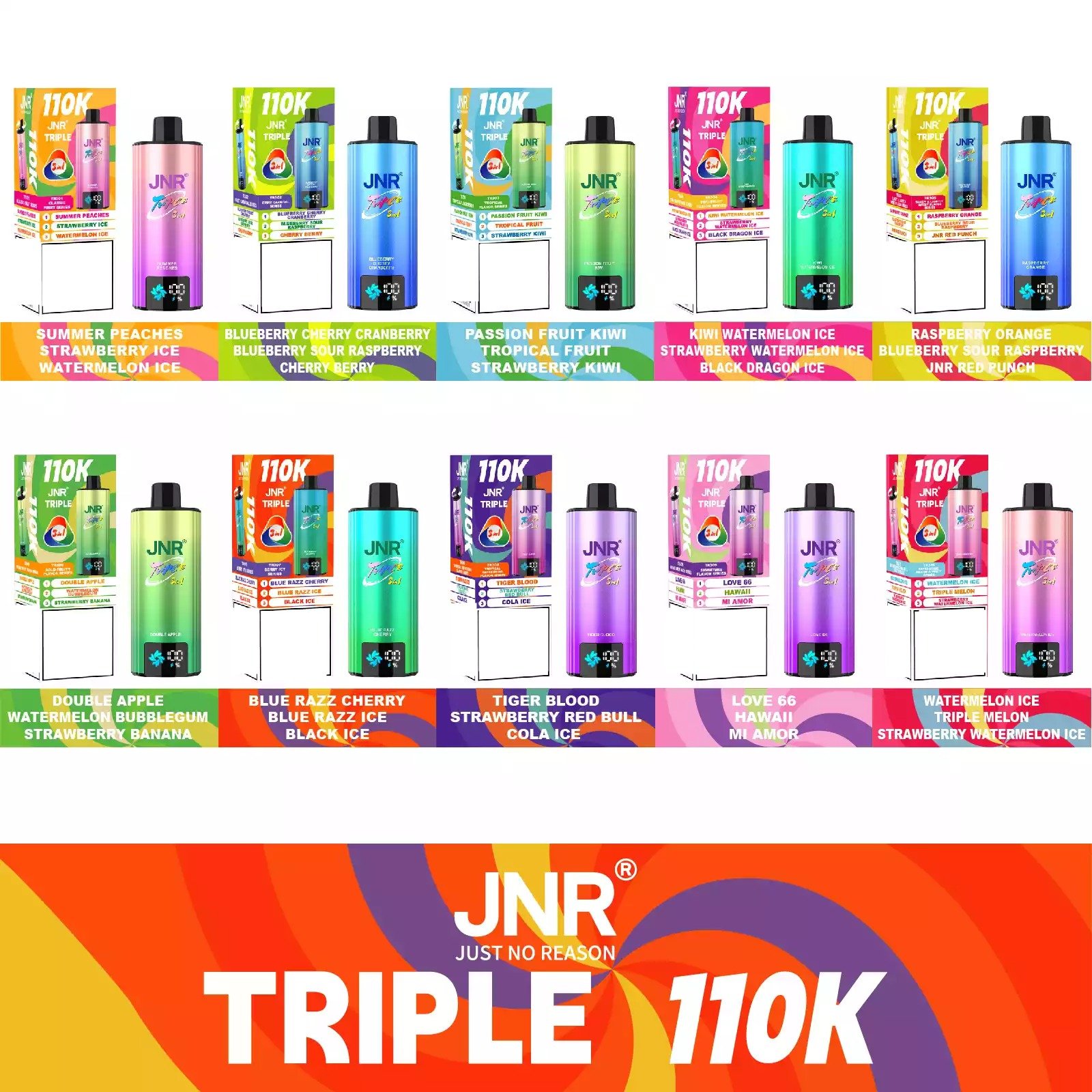 JNR TRIPLE 3 IN 1 110000 Puffs 3 Separate Adjustable Dual Mesh Coil Disposable Vape Wholesale Bulk Buy 21 JNR TRIPLE 3 IN 1 110000 Puffs 3 Separate Adjustable Dual Mesh Coil Disposable Vape Wholesale Bulk Buy