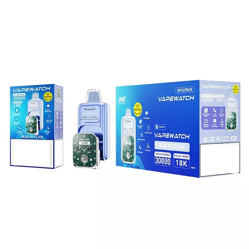 JNR Vape Watch 30000 Puffs Dual Mesh Smart Device  Rechargeable Disposable Vapes