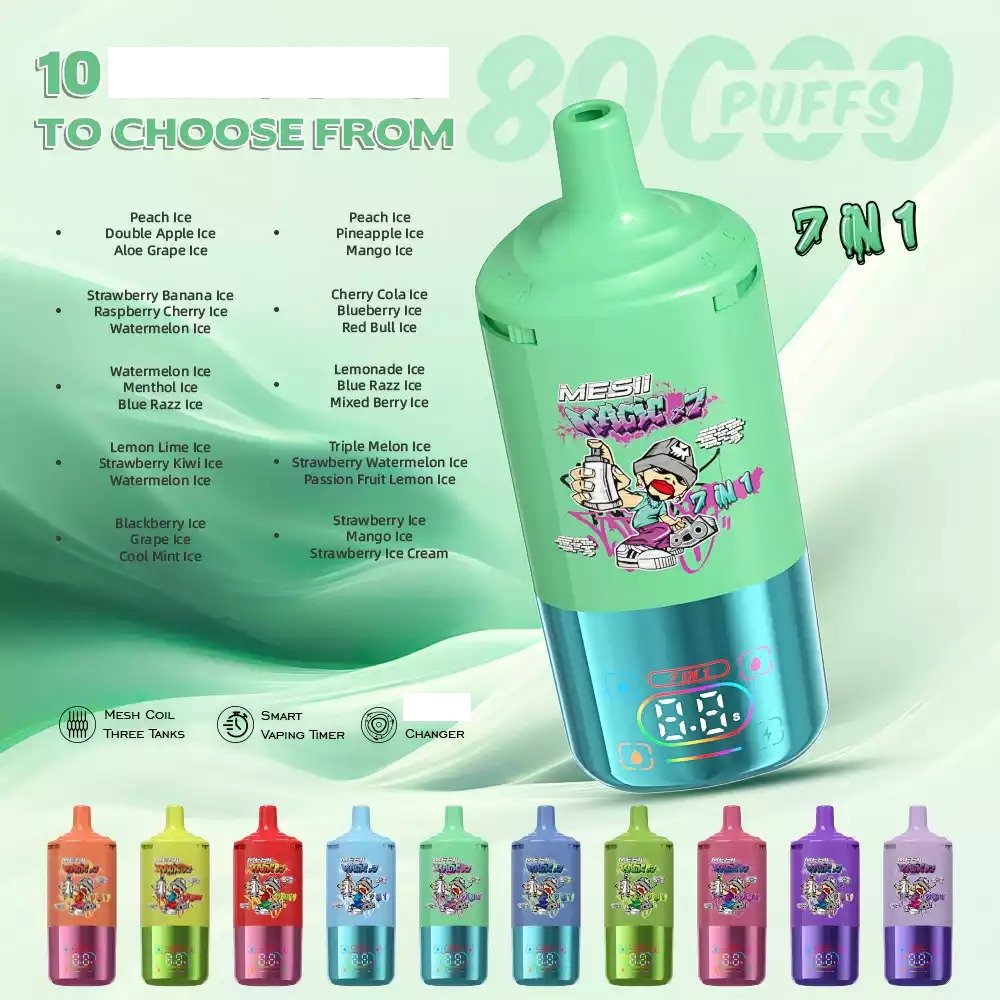 MESII MAGIC X7 80000 Puffs 7-in-1 Tastes Bulk Buy Rechargeable 80K Disposable Vapes Wholesale 20 Mesii MAGIC X7 80000 Puffs Rechargeable Disposable Vapes Wholesale Bulk Buy