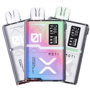 MOTI Play Bar 7500 Puffs Crystal Digital Screen Rechargeable Disposable Vapes