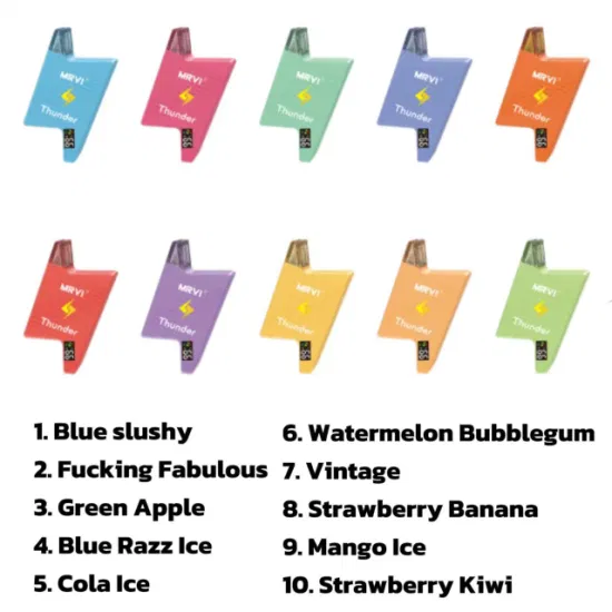 MRVI Thunder 11000 Puffs Digital Screen  Rechargeable Disposable Vapes