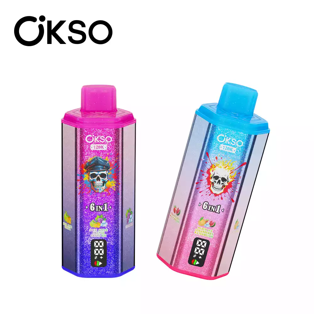 OKSO 6IN1 120k 120000 Puffs Mesh Coil Technology Disposable Vape   Multi Options