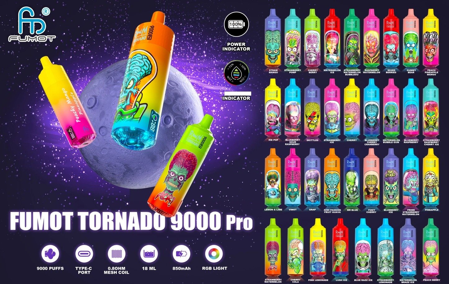 RandM Tornado 9000 PRO Puffs Disposable Vape 12 RandM Tornado 9000 PRO Puffs