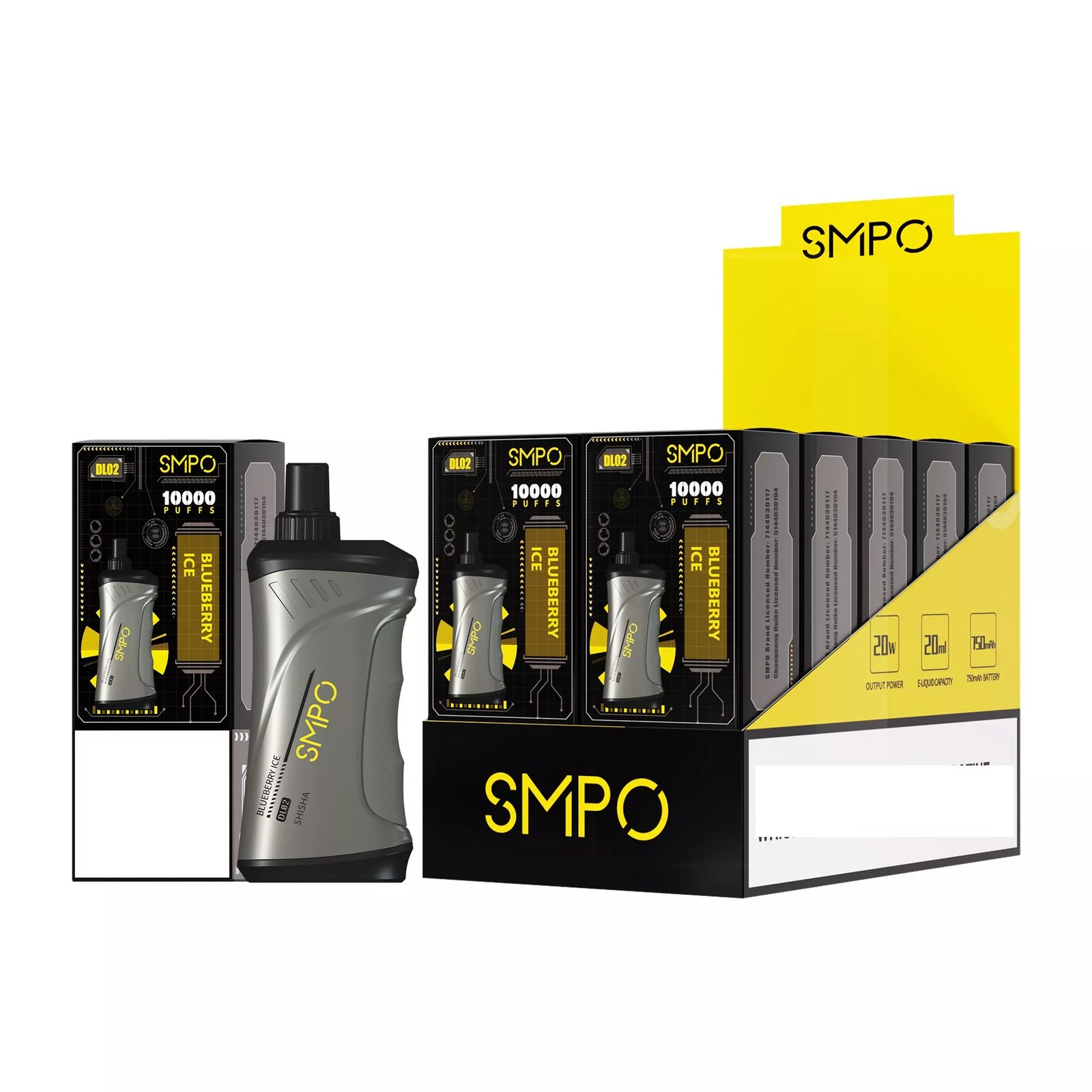 SMPO DL02 10000 Puffs  Rechargeable Disposable Vapes