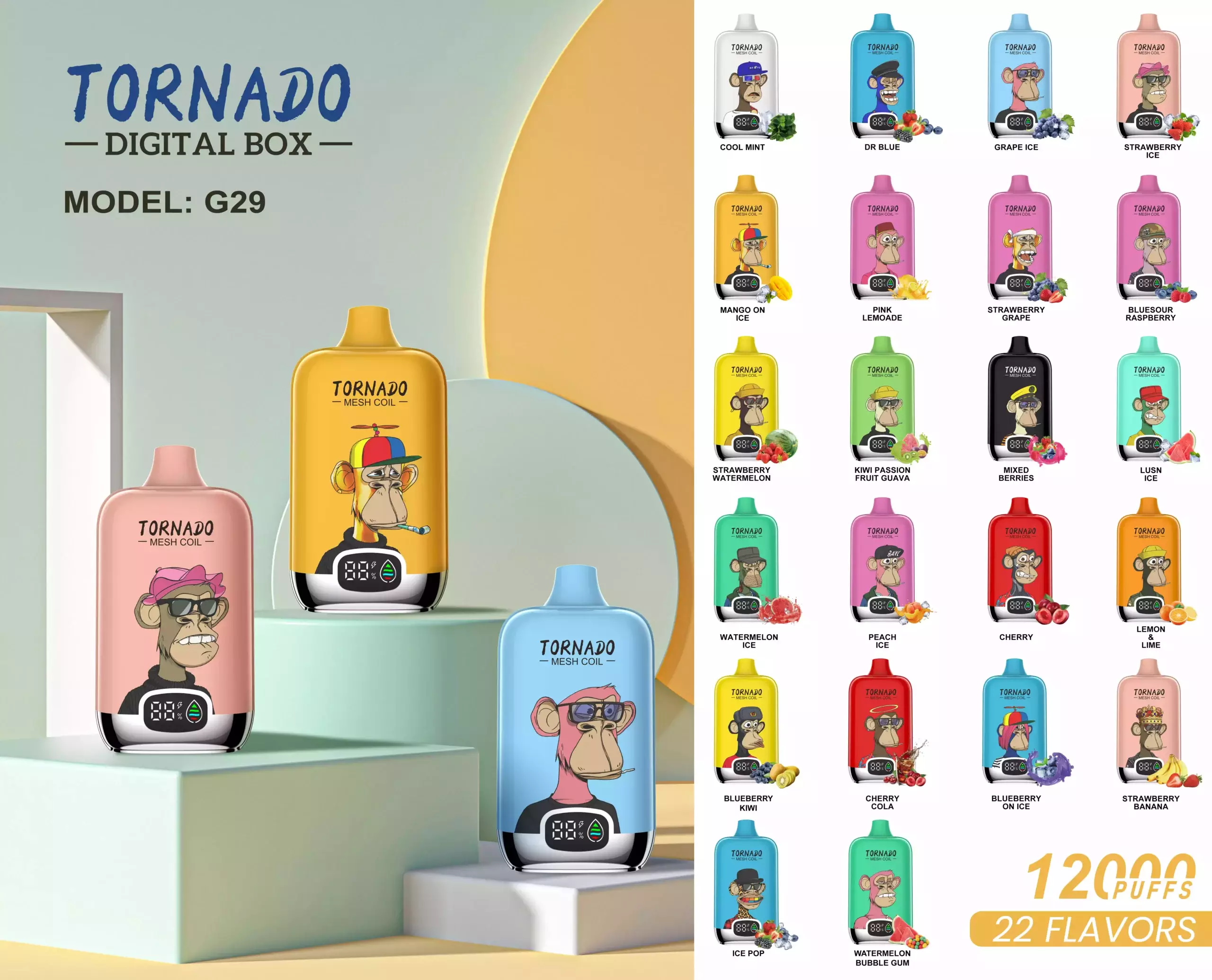 TORNADO 12000 Puffs Bulk Buy Rechargeable Disposable Vapes Wholesale 20 Tornado 12000 Puffs 2% Low Strength Original Factory Bulk Buy Rechargeable Disposable Vapes Pen Wholesale