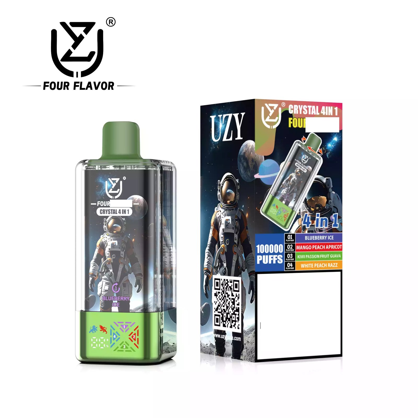 UZY Crystal Four Tastes 100000 Puffs Bulk Buy 100K Rechargeable Disposable Vapes Wholesale - Image 6