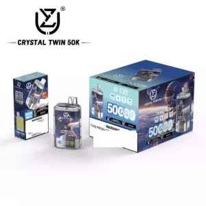UZY CRYSTAL TWIN 50000 Puffs Double Taste 50K Rechargeable Disposable Vapes