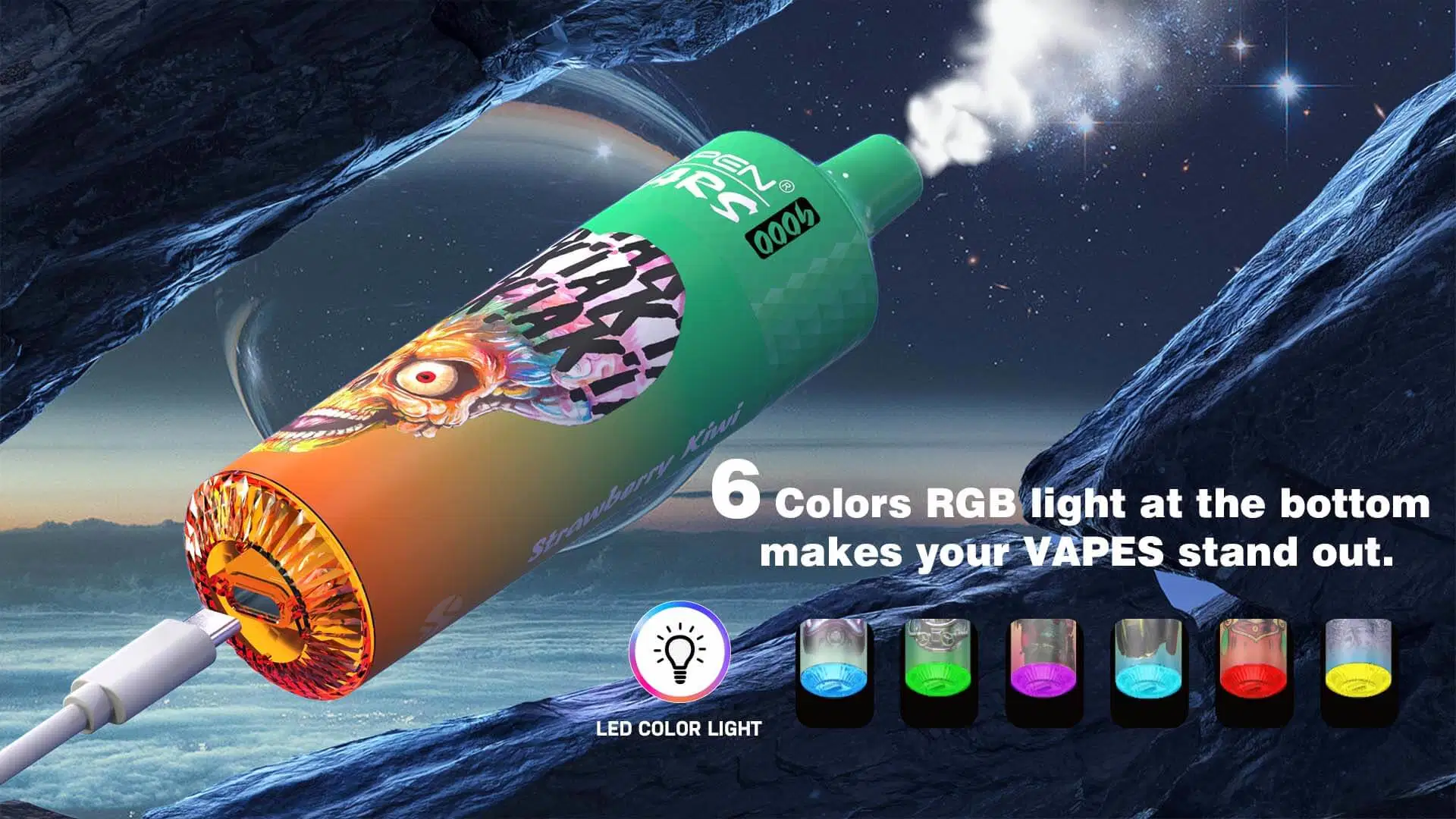VAPEN MARS 9000 Puffs LED Color Light Bulk Buy Rechargeable Disposable Vapes Wholesale 32 VAPEN Mars 9000 Puffs LED Color Light 0% 2% 5% Low Nicotine Original Factory Bulk Buy Rechargeable Disposable Vapes Pen Wholesale