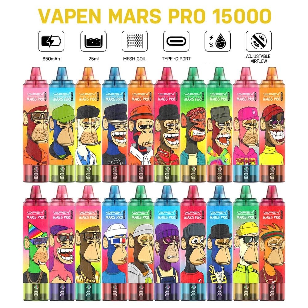VAPEN MRS PRO 15000 Puffs Digital Screen  Rechargeable Disposable Vapes