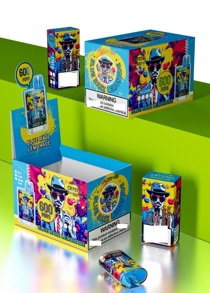 VAPME CRYSTAL 600 Puffs Bulk Buy Rechargeable Disposable Vapes Wholesale 25 VAPME CRYSTAL 600 Puffs