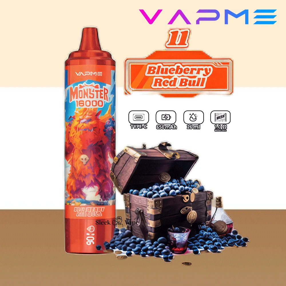 VAPME Monster 16000 Puffs Bulk Buy Rechargeable Disposable Vapes Wholesale