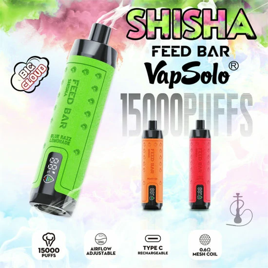 Vapsolo FEED BAR Shisha 15000 Puffs  Disposable Vapes