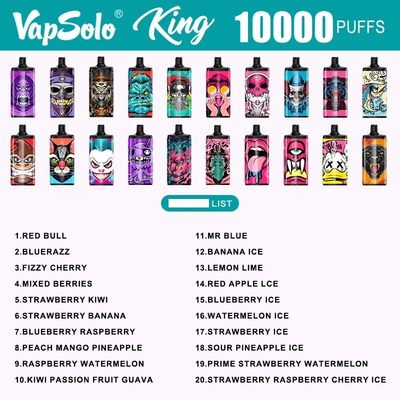 Vapsolo King 10000 Puffs Bulk Buy Rechargeable Disposable Vapes Wholesale 41 Vapsolo King 10000 Puffs Bulk Buy Rechargeable Disposable Vapes Pen Wholesale